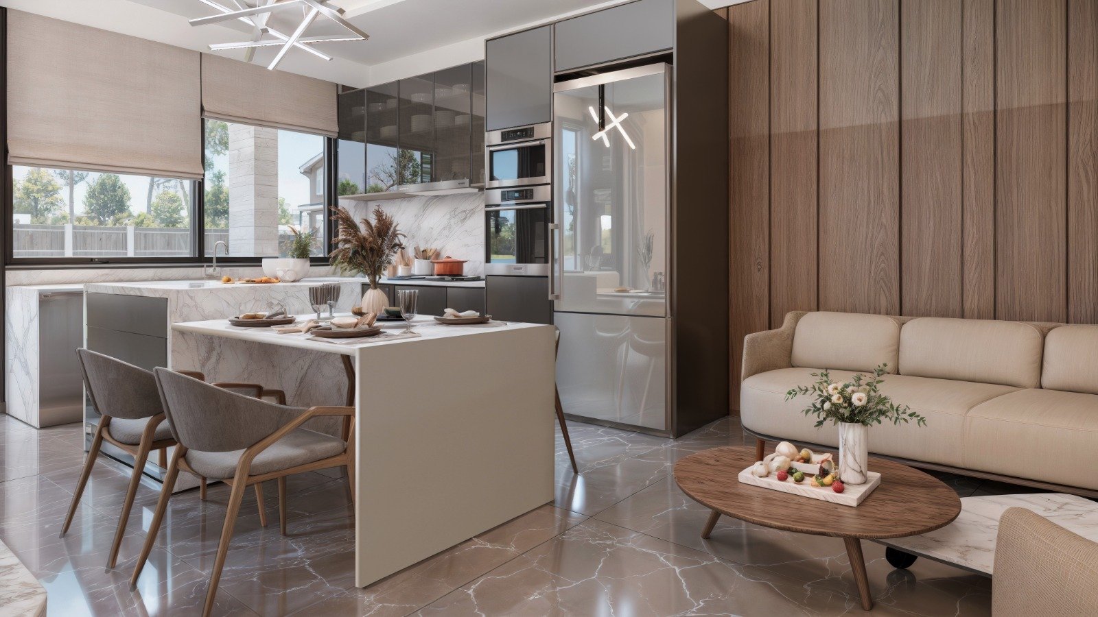 Royest Villas mutfak ve yaşam alanı