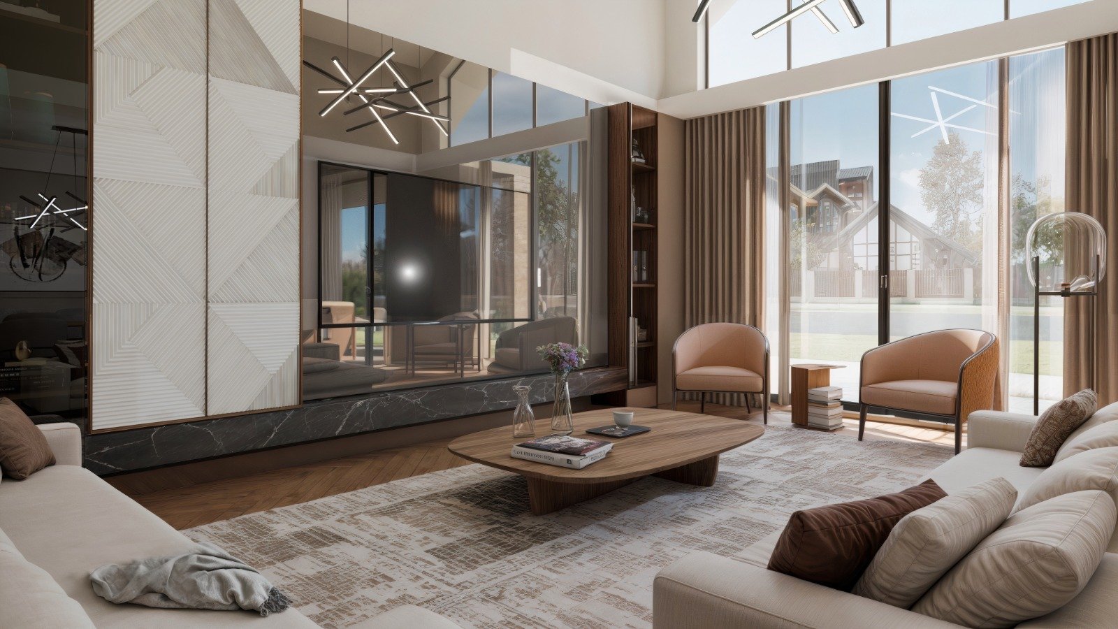 Royest Villas salon TV ünitesi