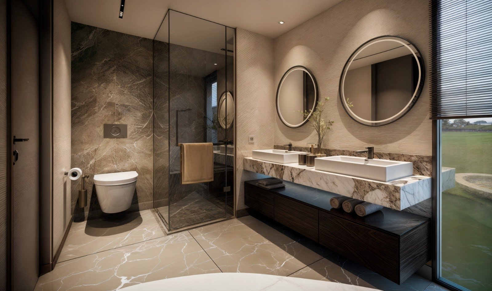 Royest Villas banyo çift lavabo